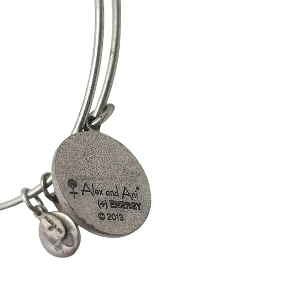 2013 Alex and Ani Path of Life Charm Bangle Bracelet Silver Tone Vintage - Picture 4 of 5